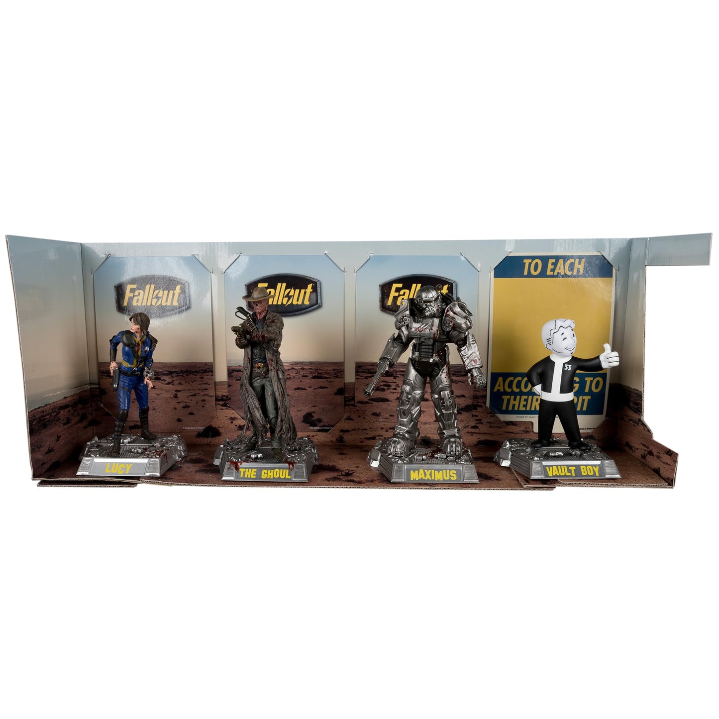 McFarlane Toys Fallout Posed Figures 4-Pack - Lucy, Maximus, Ghoul & Vault Boy, 6in, Multicolor, Model 14097