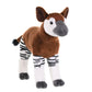 WILD REPUBLIC Okapi Plush Toy, 12 Inch Cuddlekins, Brown & White Polyester Stuffed Animal, Model 11651
