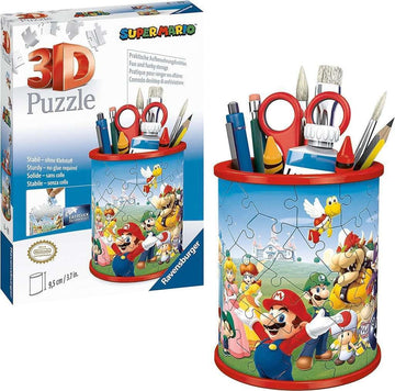 Ravensburger Super Mario Brothers Pencil Pot 3D Jigsaw Puzzles For Kids Age 6 Years Up - 54 Pieces - No Glue Required