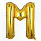 Flyloons Gold M Letter Foil Balloon Alphabets Balloons Perfect for Birthday Decoration Items, Anniversary, Bachelorette, Wedding
