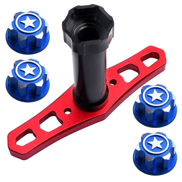 Hobbypark 17Mm Hex Wheel Nuts Adapter With Wheel Hex Wrench Tool For Traxxas X-Maxx E-Revo E-Maxx Summit Monster Truck Rc Tires