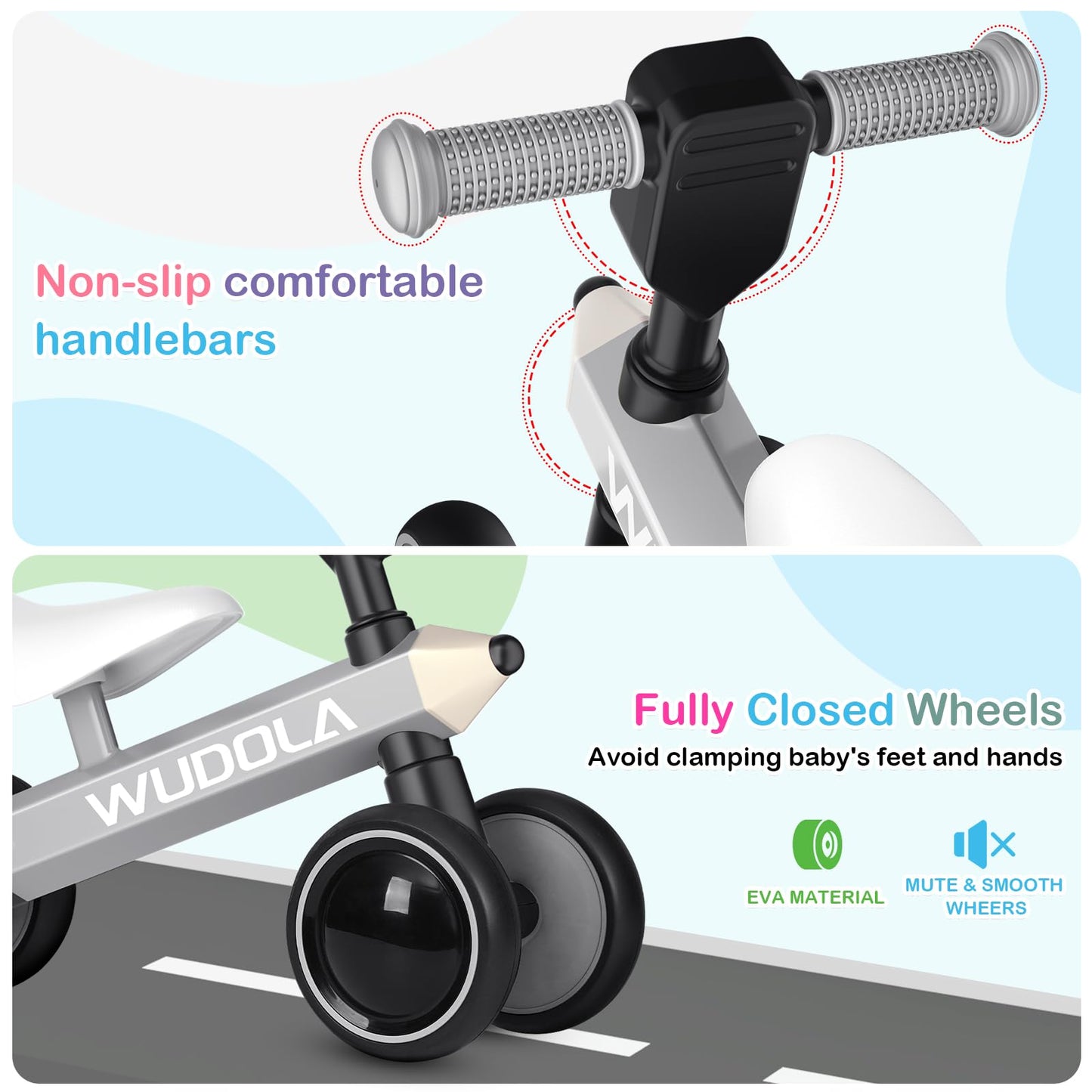 Wudola Baby Balance Bike Toy for 1 Year Old Boys Girls 10-36 Months, Toddler Balance Bike Best First Birthday Gifts Baby Bike an