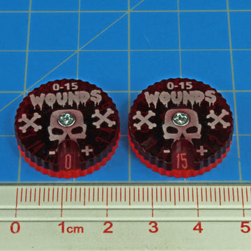 Litko Wound Dials | Health Tracker | Life Counter | Tabletop Games | Collectible Card Games | Living Card Games | Role Playing Games | Lcg | Rpg | (Numbered 0-15 (Two Dials))