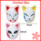 Varuotu Demon Slayers Mask LED 3Pcs Japanese Fox Mask Anime Merch Glowing Masks Halloween Costume Cosplay Masquerade Props (3Pcs