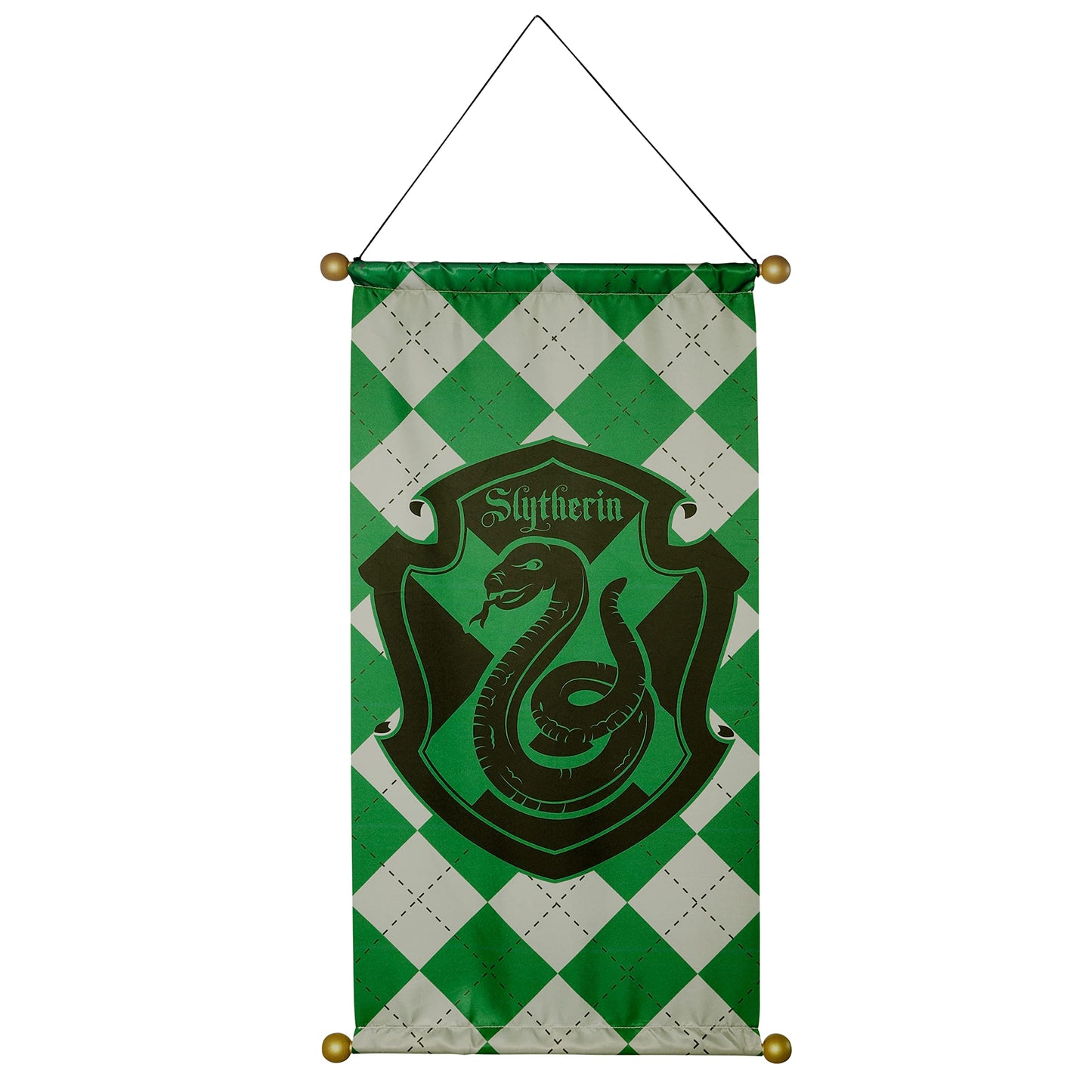Rubies Slytherin Fabric House Banner, 33" x 16", Officially Licensed, Model 5000025