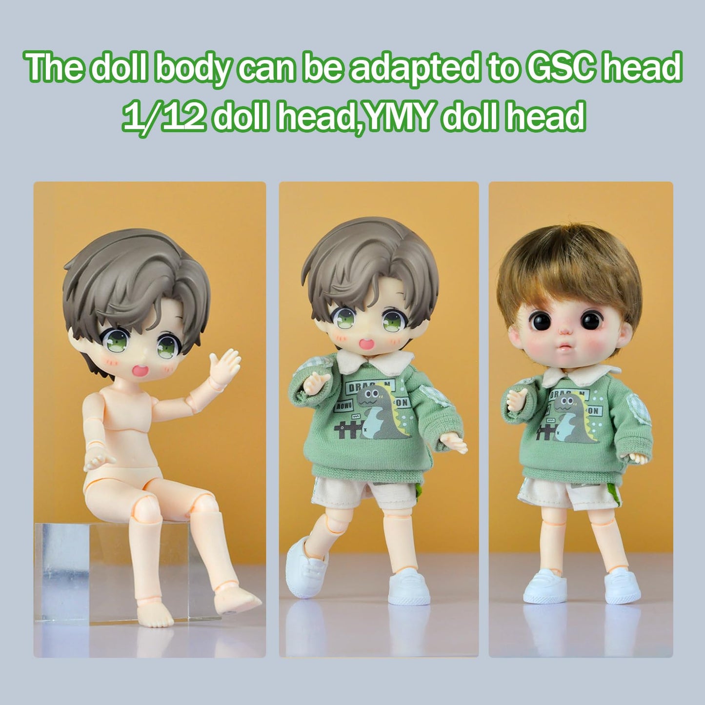 YMY OB11 Extended Size GSC 1/12 BJD Doll Body Joint Movable Doll Model Action Figure (Sakura Pink-4.33 in)