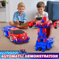 Transform Remote Control Car for Boys 4-7 8-12, 1:18 Scale Rc Cars for Boys Age 3-5 4-7, One-Button Deformation 360 Rotation Rob