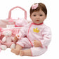 CHAREX Reborn Baby Dolls - 18 inch Realistic Baby Doll Pink Cradle Baby Girl Handmade Lifelike Weighted Realistic Silicone Baby