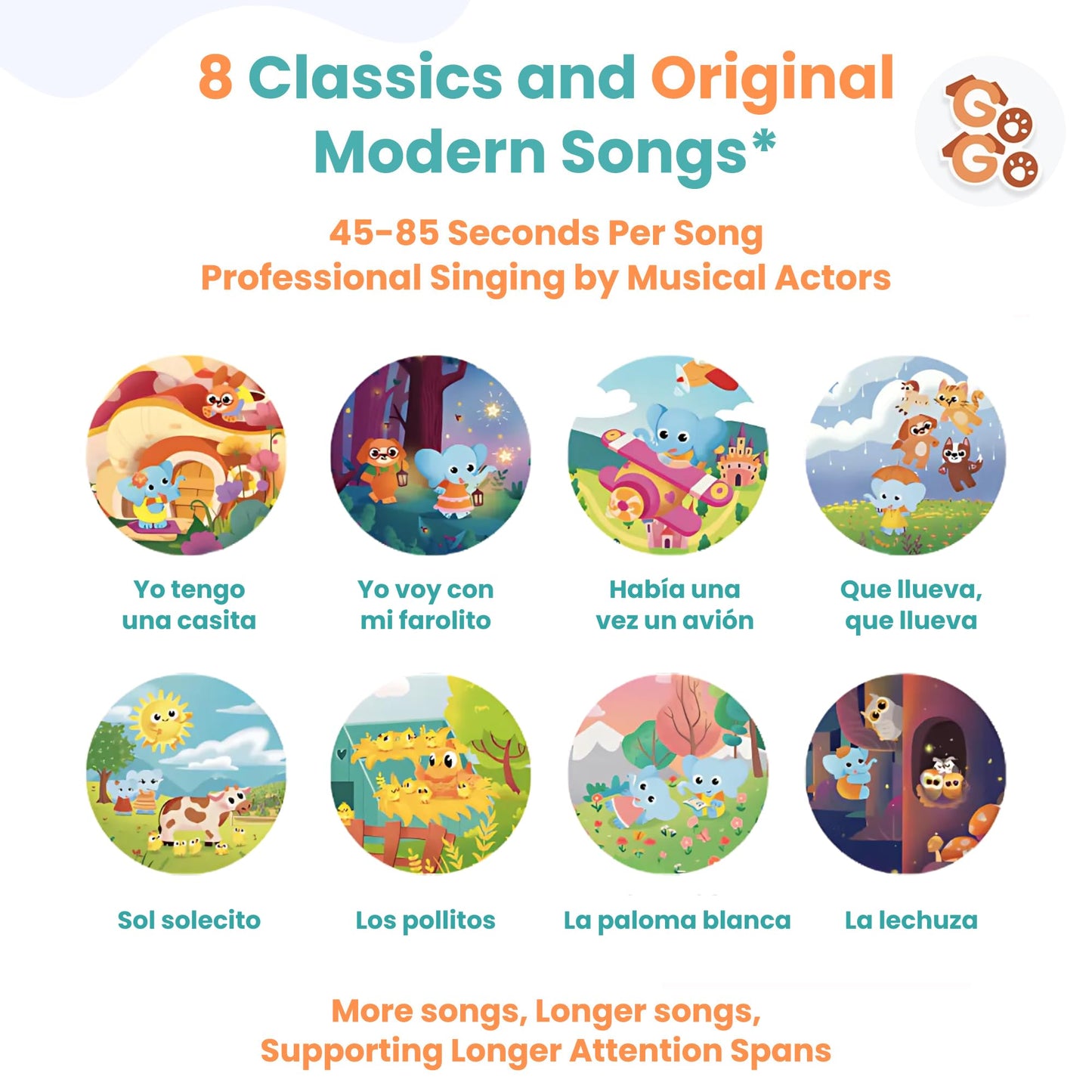 Go Go Spanish Musical Book Vol. 2: Bilingual Baby Books Spanish English, 8 Songs, Libros En Espaol Para Nios, Spanish Baby Books