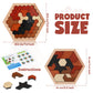 Yunsailing 3 Pack Hexagon Tangram Puzzles - Wooden Brain Teasers in Mixed Wood Tones, Model YUN-HWP-3 for Adults