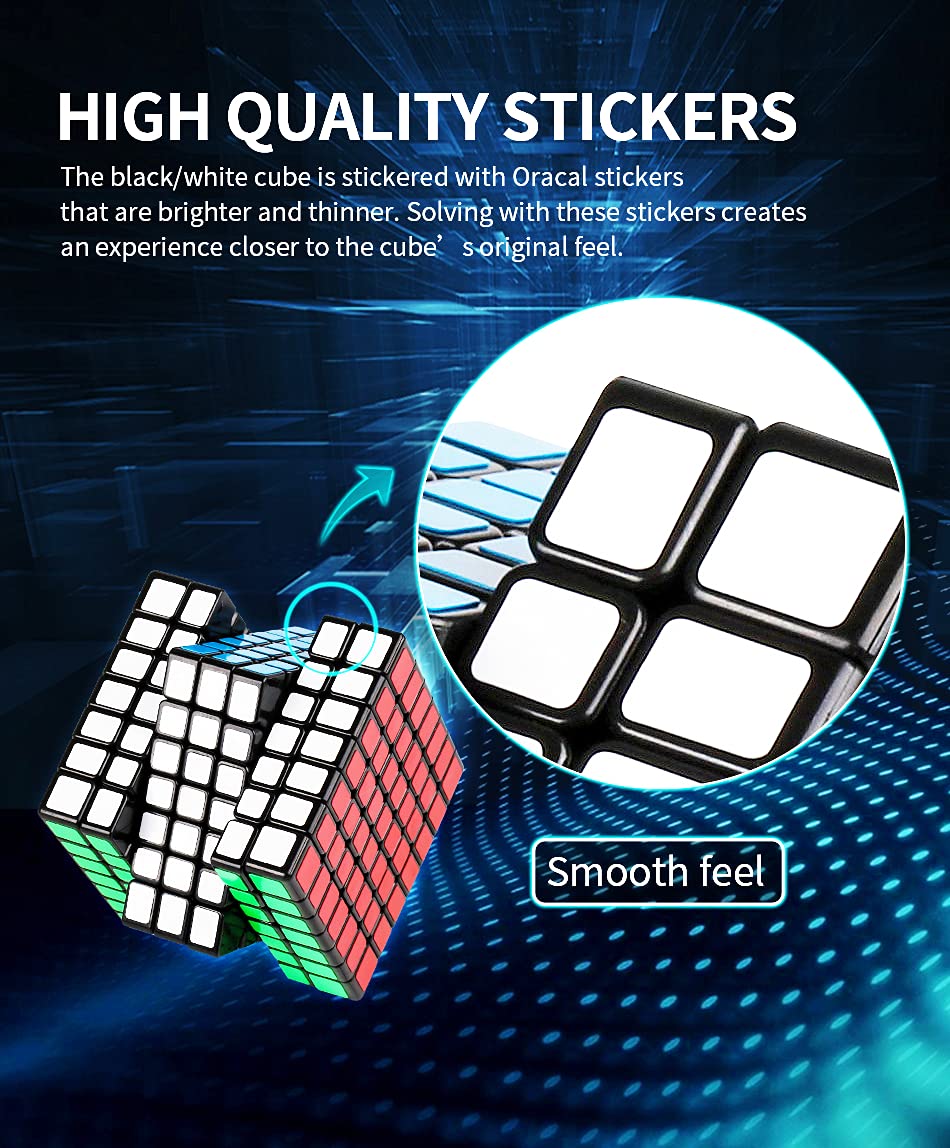 Irrdfo 7X7 Speed Cube, 7X7 Cube Puzzle Black