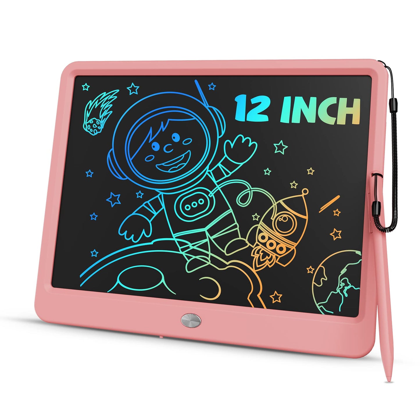 TEKFUN Toys for Girls 12in LCD Writing Tablet, Erasable Doodle Board with Anti-Lost Stylus, Mess Free Coloring Drawing Board, Tr