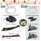 HOGUWID Train Set, Christmas Train Sets for Around The Tree Electric Train with Steam, Lights and Sound, Model Train Set for Kid
