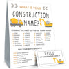What is your Construction Name game - Construction Birthday Party Game, Boy Birthday Supplies, Activity, Decorations(1Constructi