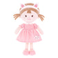 Onetoo First Baby Doll Cuddle Buddy Doll Soft Baby Doll Baby Dolls Plush Rag Doll Wear Kitty Costume Pinkdress 14'(Milly Series)