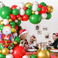 Christmas Balloon Arch Kit, Xmas Red Gold White Green Balloons Christmas Balloon Garland Arch Kit With Bell Balloons 40 Inch San