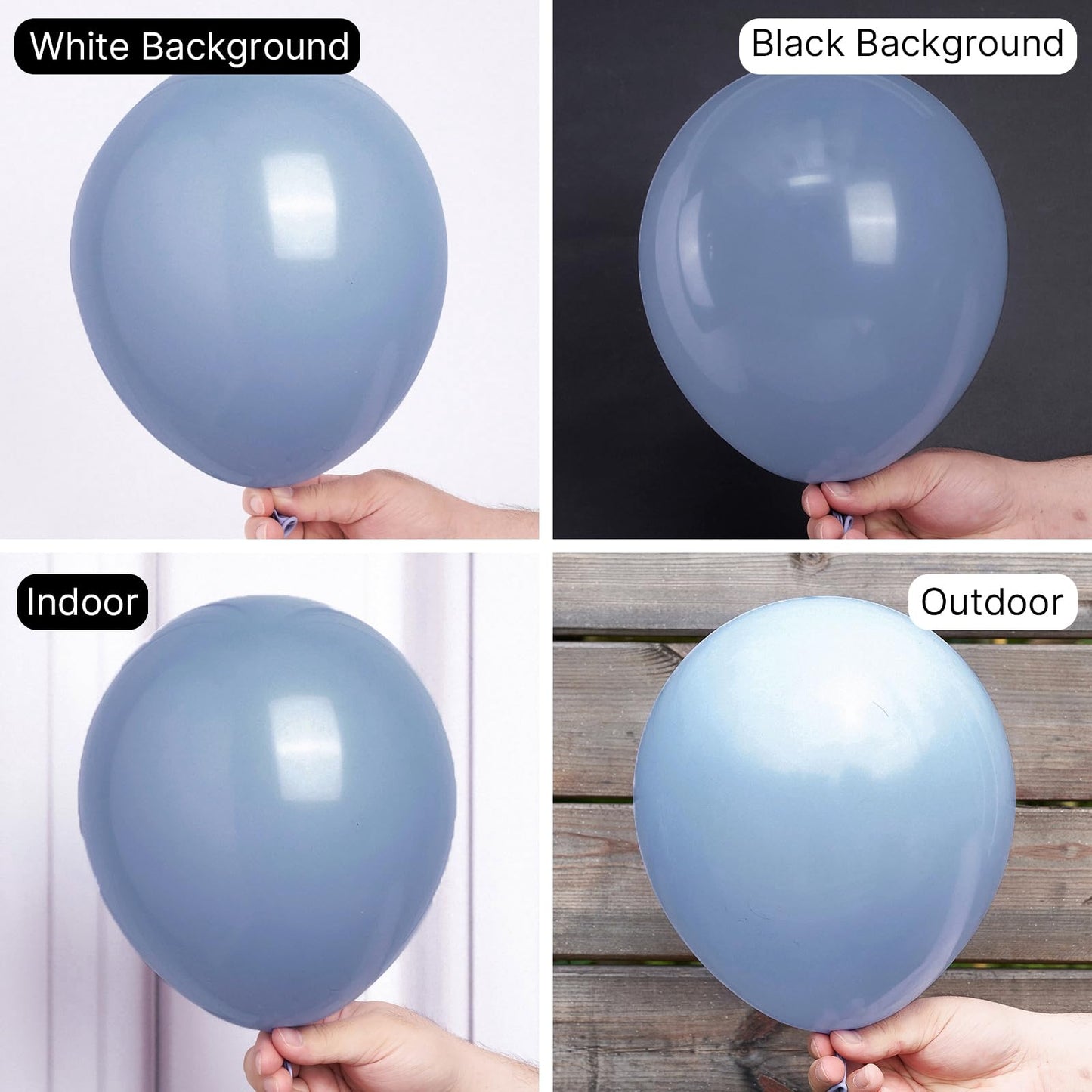 Partywoo Dusty Blue Balloons, 120 Pcs Boho Blue Balloons Different Sizes Pack Of 18 Inch 12 Inch 10 Inch 5 Inch Slate Blue Balloons For Balloon Garland Or Balloon Arch As Party Decorations, Blue-F16