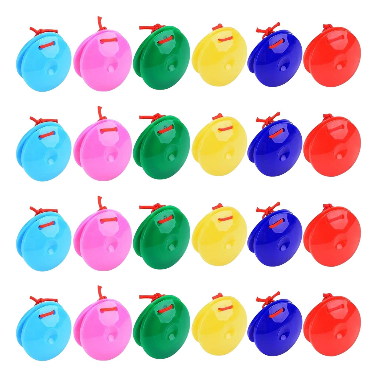 Ilsmysutra 24Pcs Finger Castanets Musical Toys Rhythm Toys For Kids Children Boys Girls