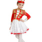 Dress Up America Drum Majorette Costume For Girls - Marching Band Uniform For Kids Red