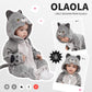OLAOLA Baby Animal Costume Onesie, Unisex Toddler British Shorthair Cat Romper, Plush Cosplay Dress Up Infant Outfits Halloween