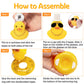 Wonuu Swim Ring Rubber Ducks With Mini Diamond Glasses Hat Necklace For Cars Dashboard Decorations Car Accessories Toy Duck Car Ornament, Pink Magic Hats With Pink Duck Ring