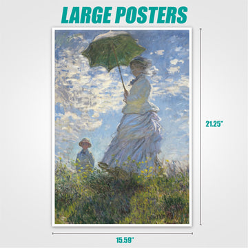 Antelope 1000 Piece Jigsaw Puzzle - Woman with a Parasol by Claude Monet, High Resolution, Matte Finish, Officially Licensed