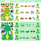 27 Sheet Dinosaur Stickers, Make Your Own Dinosaur Stickers For Kids,Make A Face Stickers Dinosaur Birthday Party Supplies,Diy P