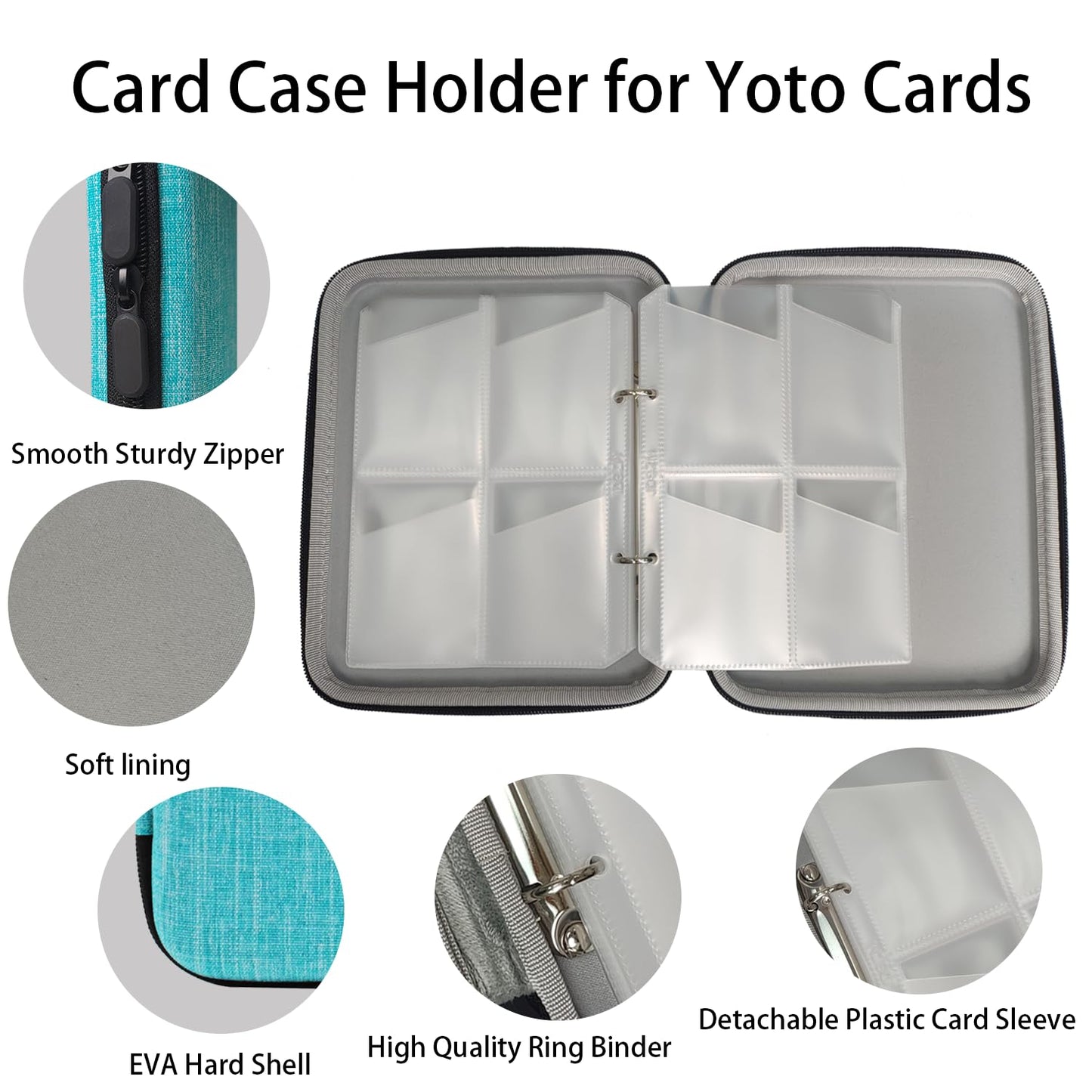 Jdszm Case For Yoto Cards - 120 Pockets, Large Capacity Portable Folder With 2 Zipper And Carry Strap, Binder Holder With Sleeve