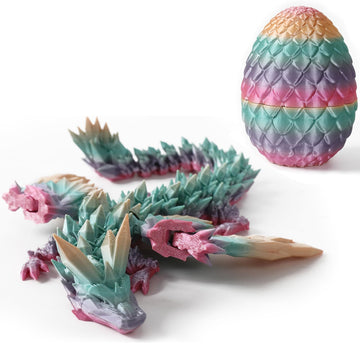 Dragon Egg 3D Printed Dragon Egg Articulated Dragon Crystal Dragon With Dragon Egg Fidget Dragon Egg Toy Executive Desk Toys Adu