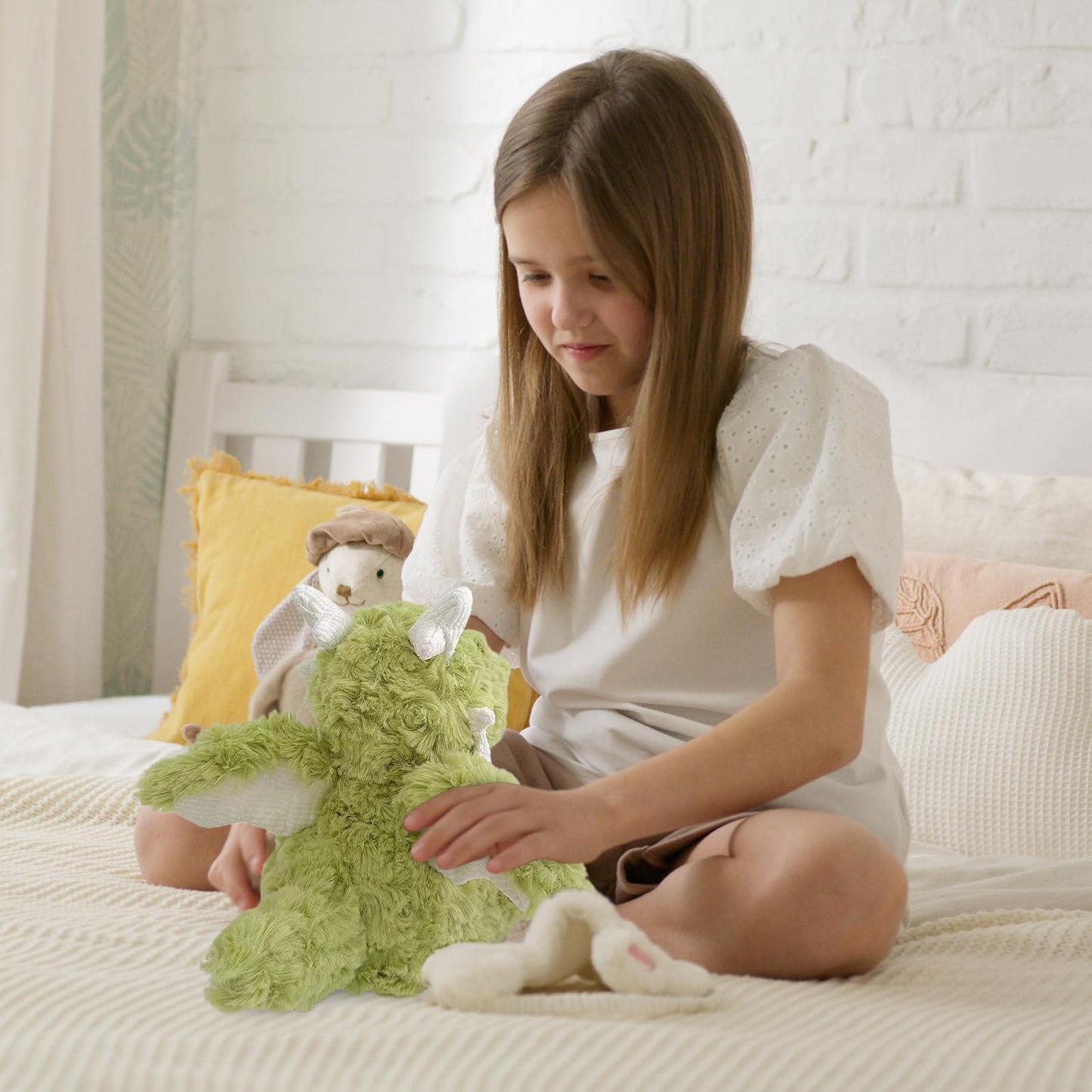 SUSULF Little Flying Dragon - Cute Stuffed Animal Plush Toy - Adorable Soft Dragons Toy Plushies and Gifts - Perfect Present for Kids (Green 7.87in/20cm)