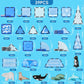 Diophso Magnetic Tiles For Kids 3-8, Frozen Toys Magnet Building Blocks Set With 6 Arctic Animals And Exquisite Pattern, Learnin