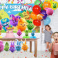 PC Adorable Cartoon Sunny Bunnies 5-Piece Honeycomb Centerpiece Set - Cheerful Cardstock Decorations for Celebrations