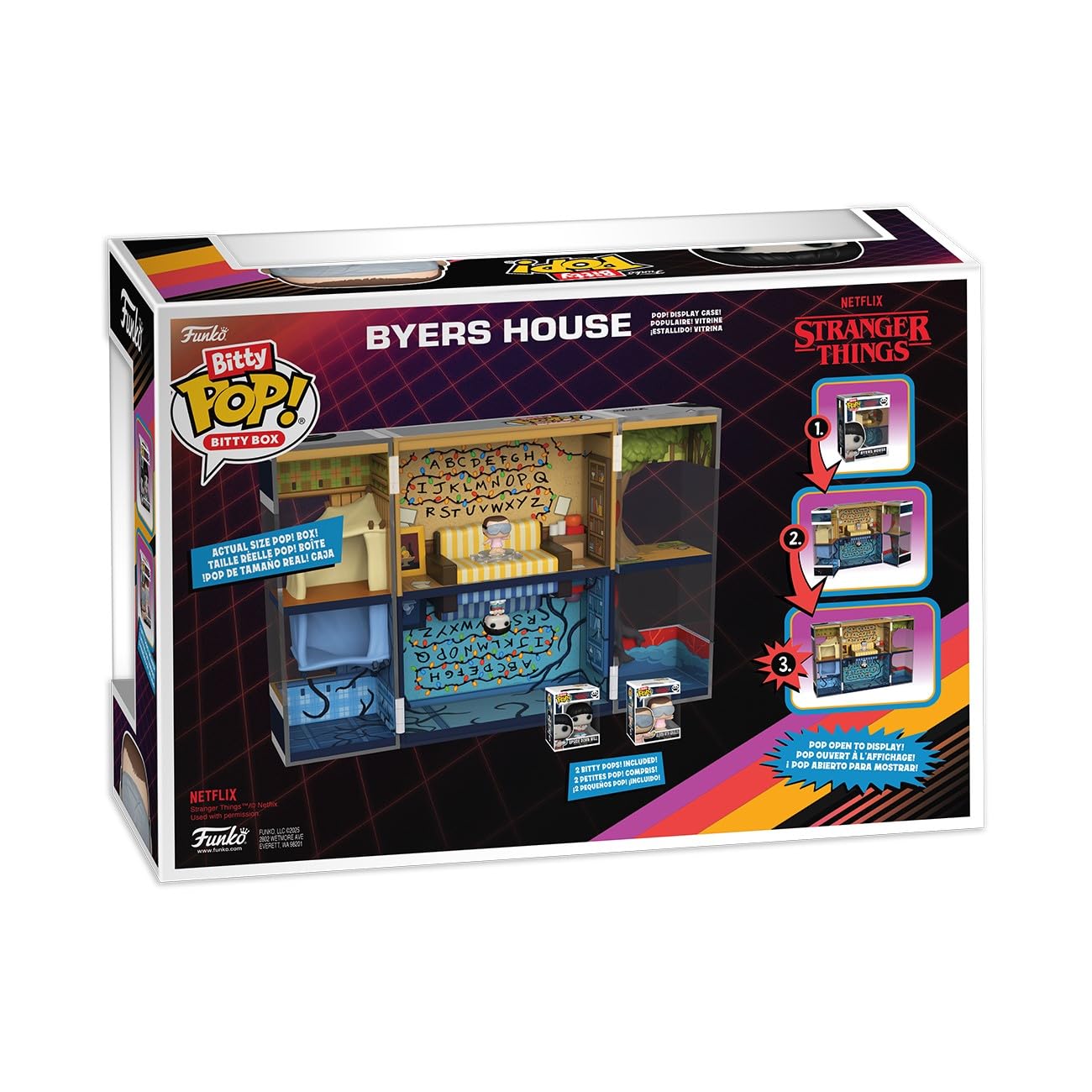 Funko Bitty Pop! Bitty Boxes: Stranger Things - Byers House Playset with 2 0.9 Inch (2.2 Cm) Tiny Mini Figures - Collectable Dis