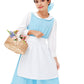 Girl'S Belle Halloween Dress Blue Princess Outfits Beauty Masquerade Party Maid Dresses 9-0 Years