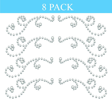 Tassel Toppers Rhinestone Swirl Flourishes Peel and Stick Crystal Color Decorate Your Grad Cap. Bling, Bedazzle, Rhinestones