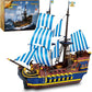 YESHIN Pirates Ship Model Building Blocks Kits  MOC Sailboat Model Construction Set to Build  Gift for Kids Age 8+/mature-themed Collections Enthusiasts (2010+Pieces)