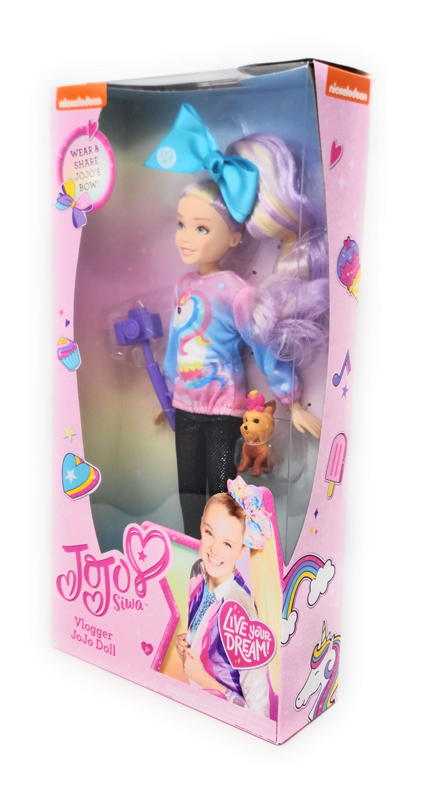 Jojo Siwa 10-Inch Fashion Vlogger Articulated Doll In Unicorn Outfit, Includes Camera And Bow Bow Accessories, Kids Toys For Ages 3 Up By Just Play
