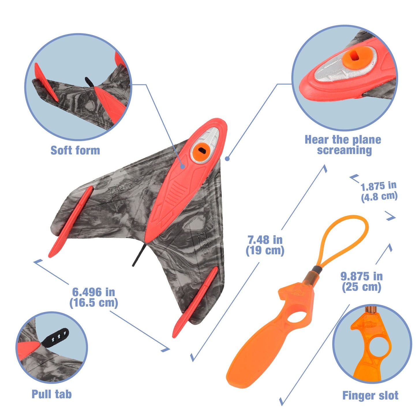 Zing Launching Combo Fun Pack - 2 Sky Ripperz, Heli Howler & Gliderz - Foam, Red/Green - Model ZA610-FF, Ages 8+