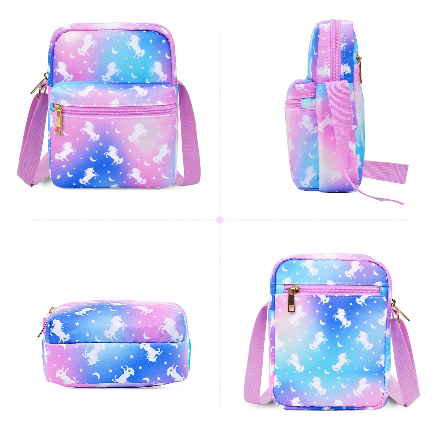Girls Crossbody Purses For Kids Age 4-12 Purse For Little Girl Small Messenger Bag Cute Shoulder Bag Christmas Gifts Starry Unic