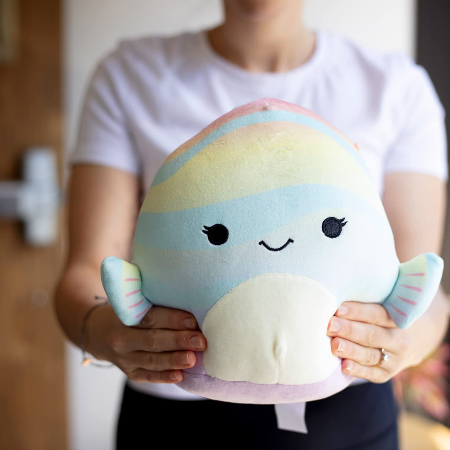 Squishmallows 8" Canda The Rainbow Fish Plush - Soft & Squishy Stuffed Animal Toy - Rainbow Color - Officially Licensed Collectible