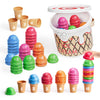 JoyCat Ice Cream Preschool Learning Activities Counting and Color Sorting Set Stacking Toys for Kids 3-5, Stacking Fine Motor Sk