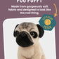 Living Nature Pug Puppy Stuffed Animal | Fluffy Dog Animal | Soft Toy For Kids | 6 Inches