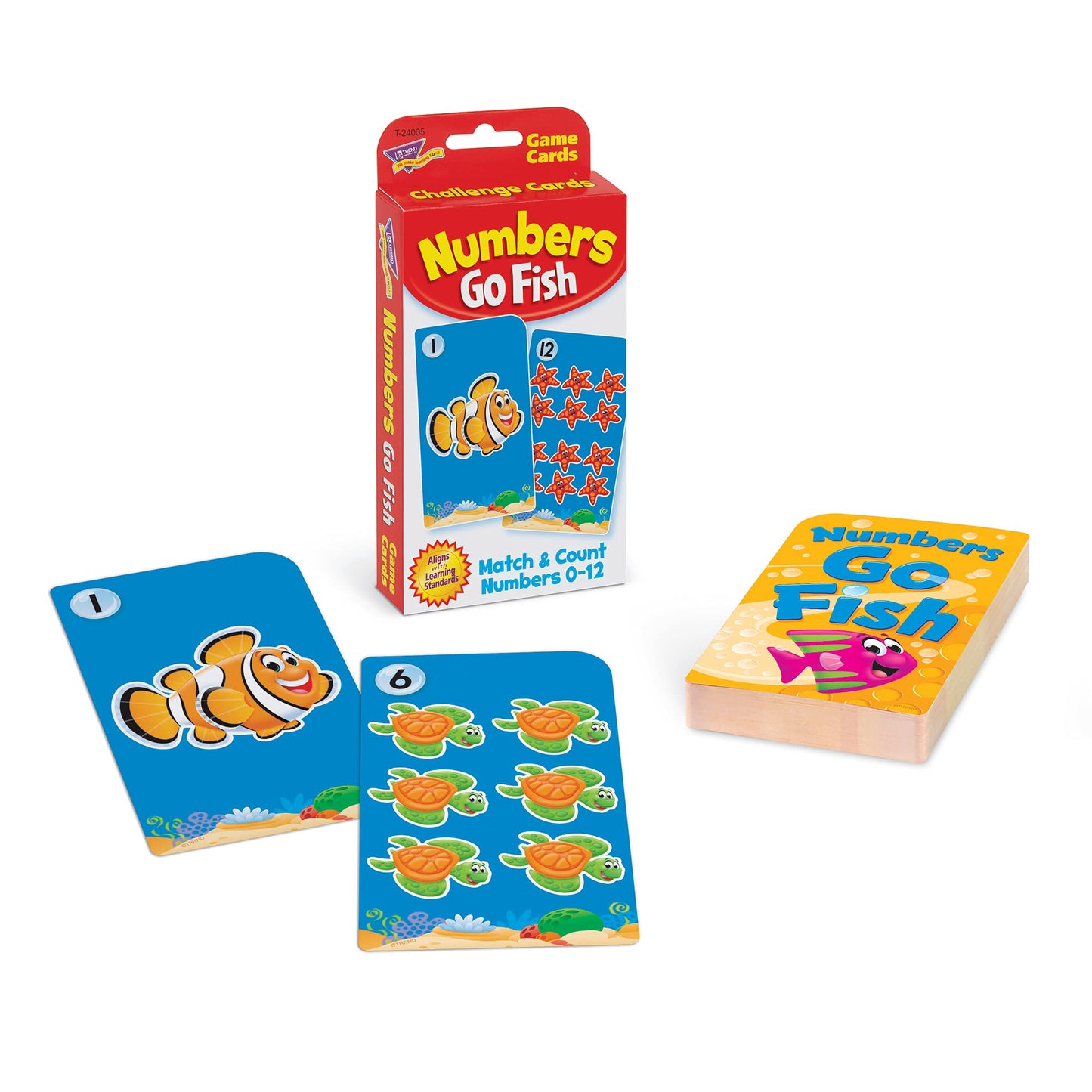 Trend Challenge Cards Numbers Go Fish, 6 Sets