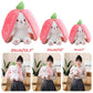 Miaodam Easter Bunny Stuffed Animal, Carrot And Strawberry Bunny Plush Turn Into Rabbit Fruit Doll, Plushie Funny Bunny Toy For Baby (10Inch)