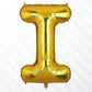 Flyloons Gold I Alphabets Letter Foil Balloons Perfect for Birthday Decoration Items, Anniversary, Bachelorette, Wedding, Farewe