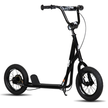 JOYSTAR Kick Scooter for Ages 5-9 Years Old Boys Girls  12 Inch Big Wheels Scooters for Kids  Teens and mature-themeds  Adjustable Handlebar  Kids Scooter  Black
