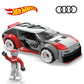 Mega Hot Wheels Building Toy Race Car Playset, Audi Rs 6 Gto Concept With 77 Pieces, 1 Micro Action Figure Driver, Grey, Kids Age 5+ Years