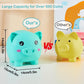 Piggy Bank Girls, Unbreakable Piggy Banks Large Money Coin Bank For Kids With Diy Stickers, For Birthday, Easter, Baby Shower, Green