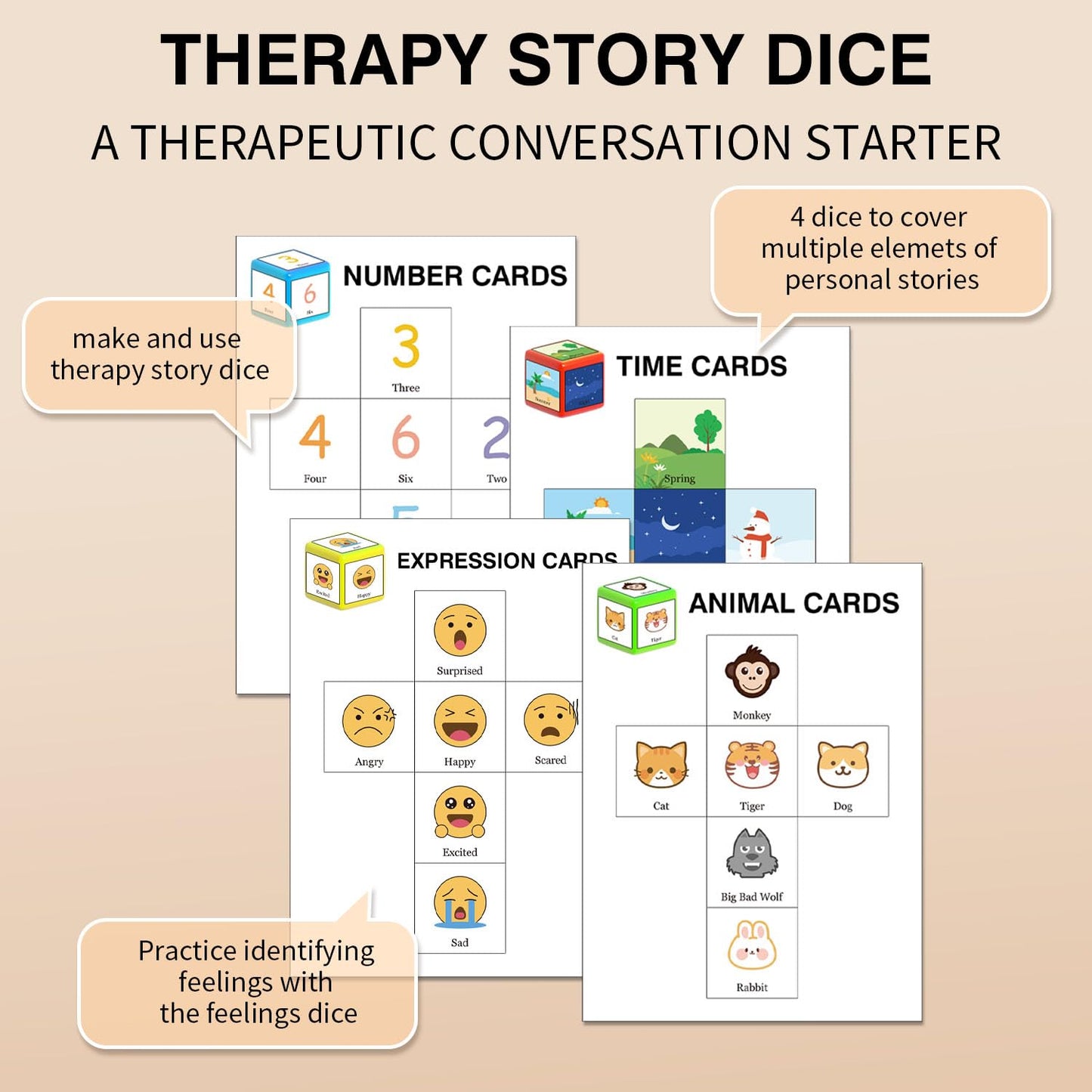 Pocket Story Dice For Kids Playing Game Cubes For Classroom Teaching, Education Soft Foam Dice Teacher Teaching Story Cubes Toys