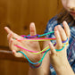 meekoo 6 Pieces Cats Cradle String String Hand Game Finger String Toy Supplies  165 cm Length  Rainbow Color